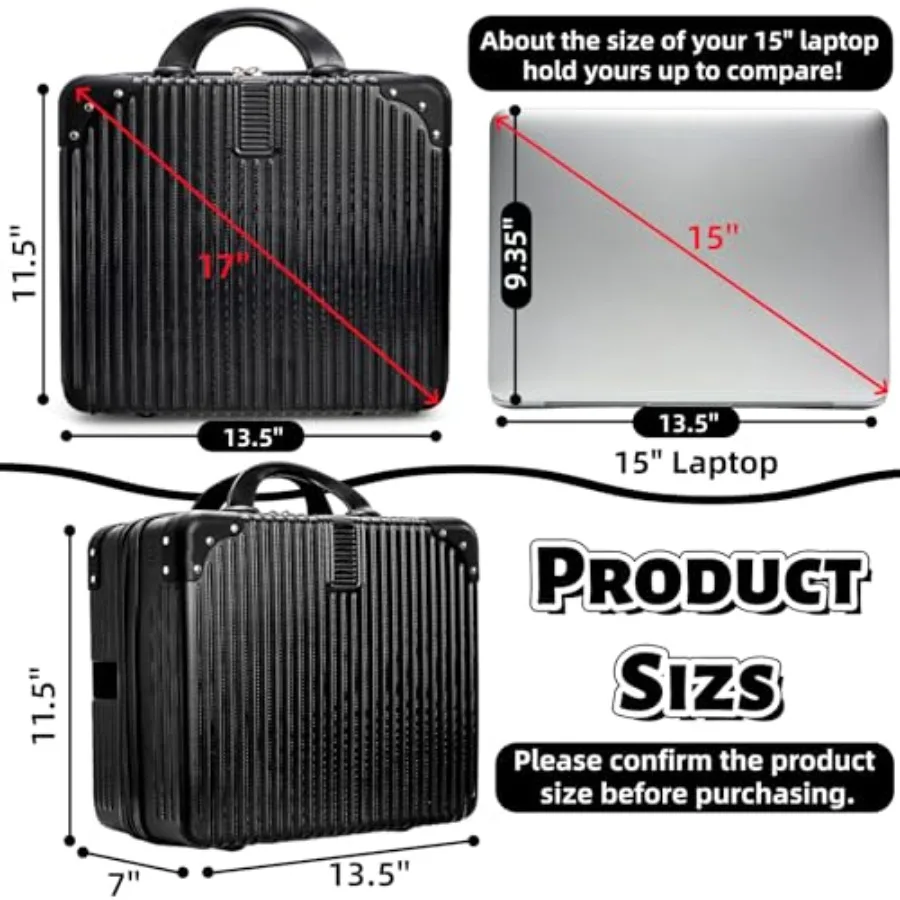 Hard Shell Cosmetic Travel Case, 17 Inch Small Portable Makeup Train Case with Elastic Band Handle, Pressure-proof ABS Carrying