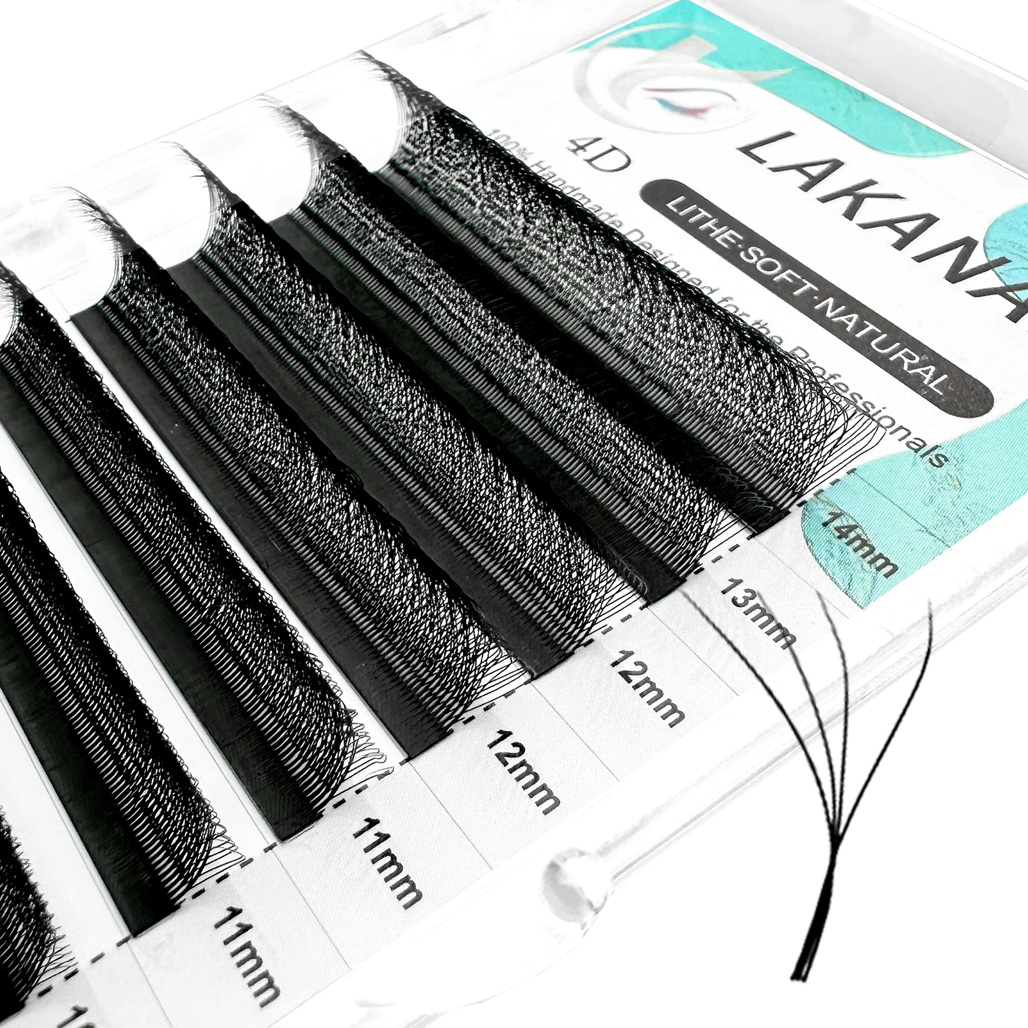 

LAKANAKU 4D W Lashes C/D/M/L Curl Premade W Fans Наращивание ресниц Натуральные мягкие объемные ресницы W Стиль