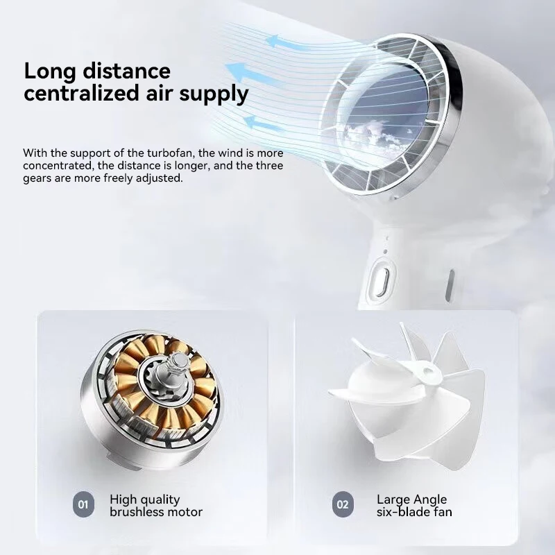 Home Daily Necessities Cooling Fan Handheld Mini Fan Strong Wind Cooling Summer Desktop Fan