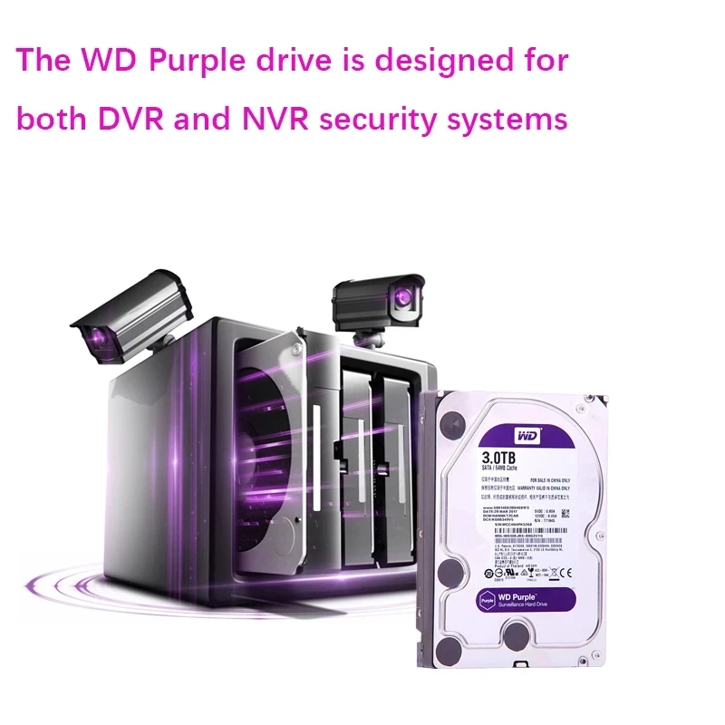 WD Purple 1TB 2TB 3TB 4TB 6TB Surveillance Internal Hard Drive Disk 3.5\