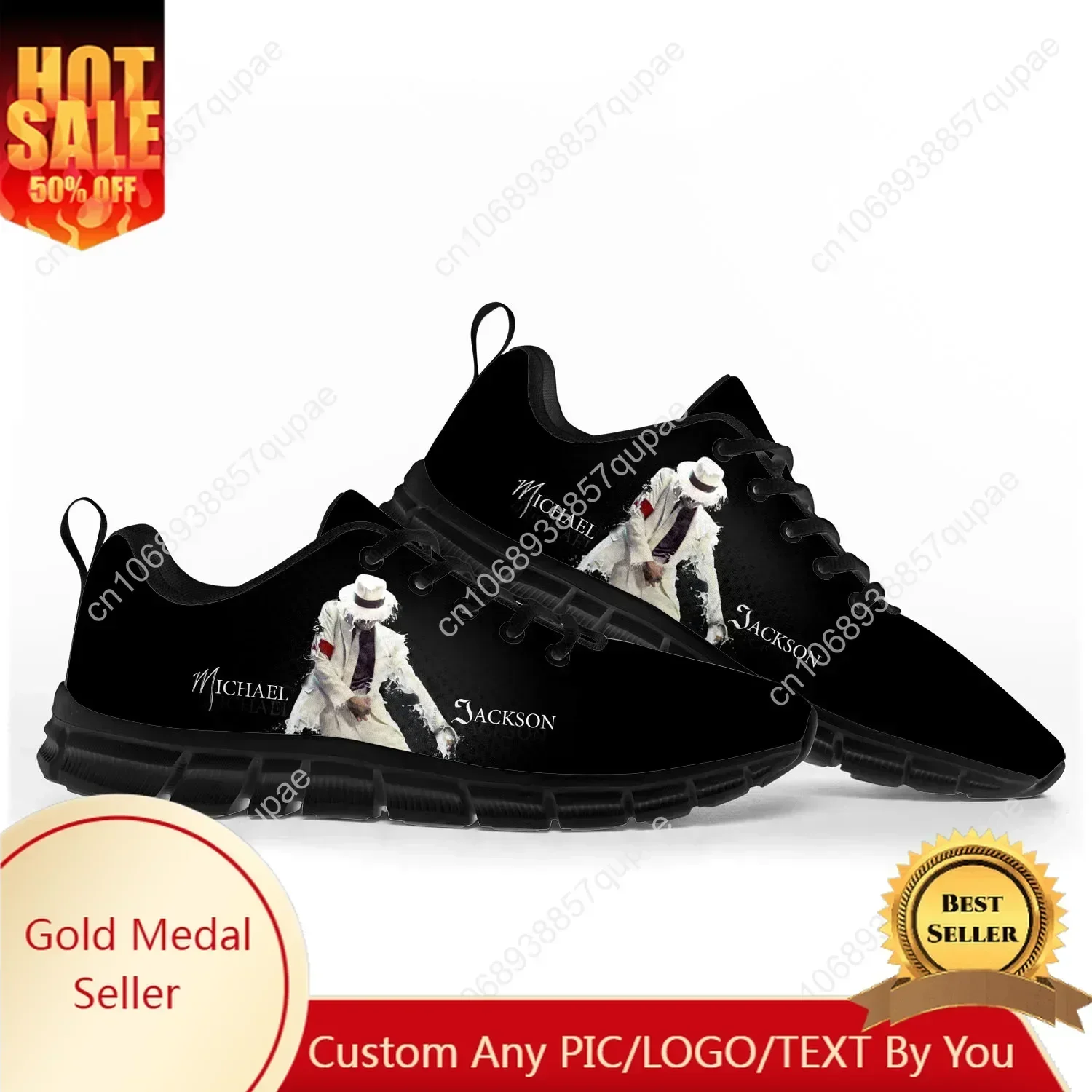 Michael Jackson Pop Singer Dancer Sports Shoes Mens Womens Teenager Sneakers High Quality Couple Shoes