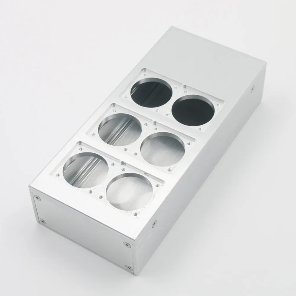 Hi-Fi 6-Port EU Standard Power Socket Box Premium Aluminum Alloy Chassis, Audio Audiophile Grade Power Outlet Enclosure view 3