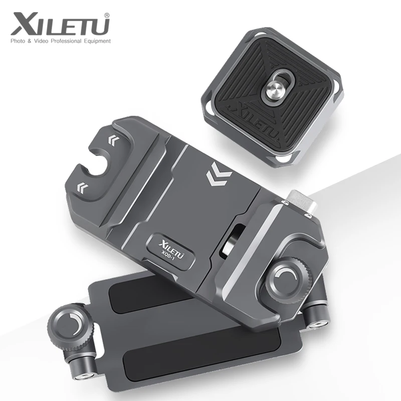 XILETU XQD1 Camera Capture Clip Arca Swiss Quick Release Plate Clamp Quick Switch Tripod Slider Mount Adapter