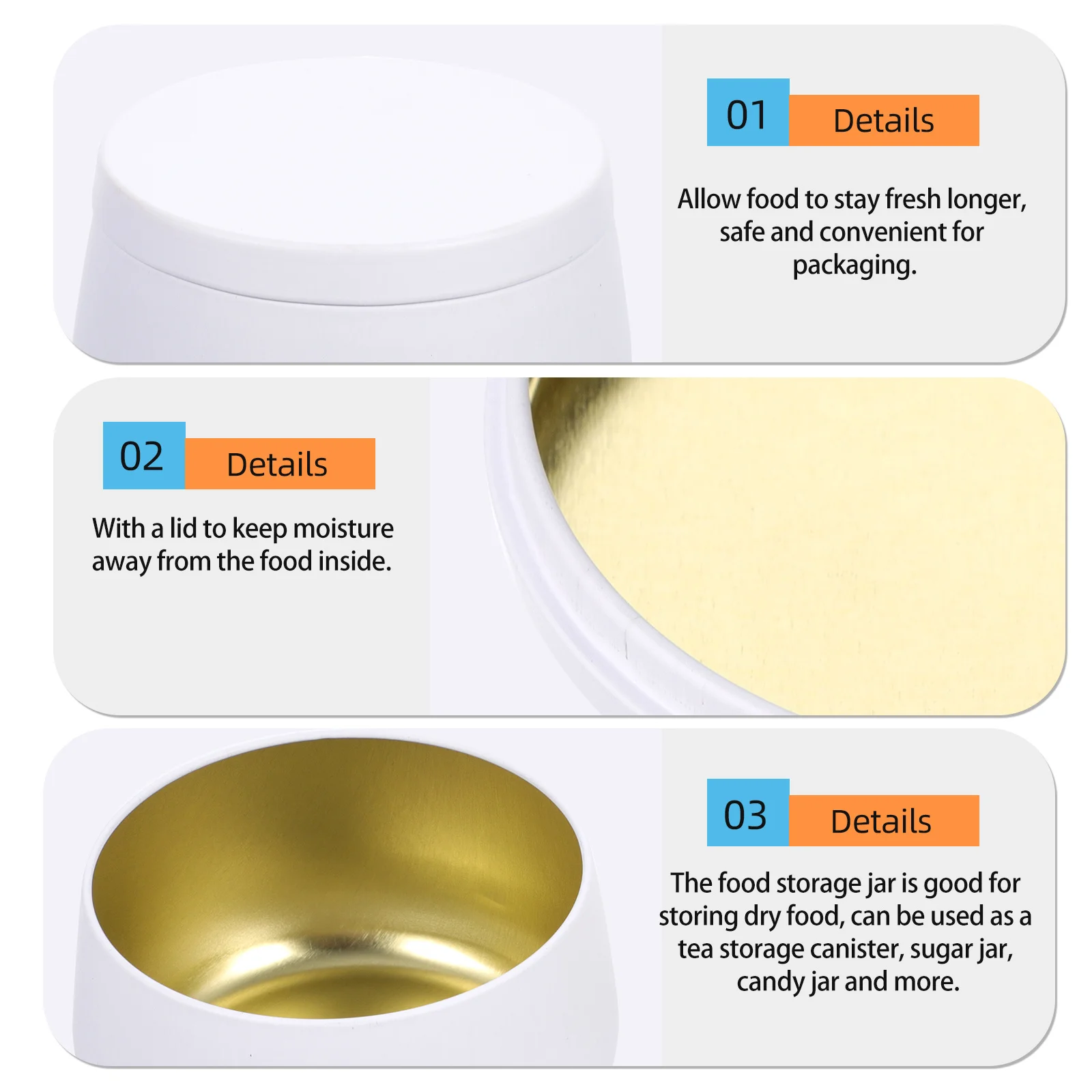 

9pcs Tea Tin Can Round Storage Box For Candy, Crafts, Jewelry, Beads, Cookie, , Gift, Empty Tin Containers, Multi-Purpose