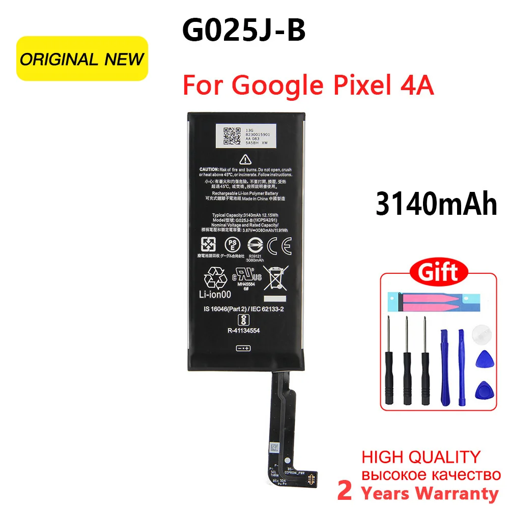 100% 기존 교체 배터리 G020I-B G020J-B G025E-B G025J-B Google Pixel 4 4A XL 4A 5G 배터리 + 도구 추적 번호