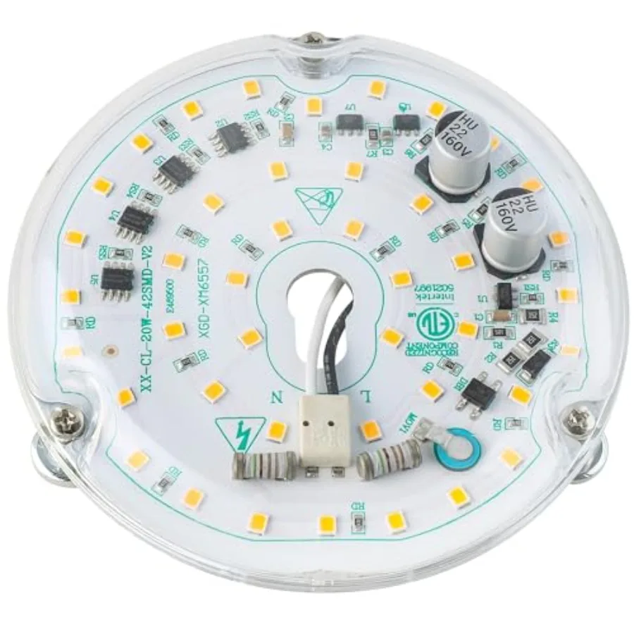 4'' 20W LED Ceiling Fan Light Retrofit Kit, Ceiling Light Replacement, LED Flush Mount Ceiling Light, 2400LM, 120V, ETL Listed