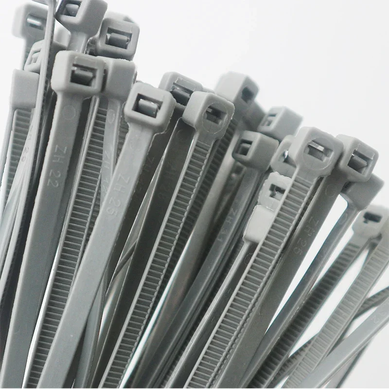 300pcs grey color Self-locking plastic nylon tie cable tie fastening ring3X200 cable tie zip wraps strap nylon Zip ties