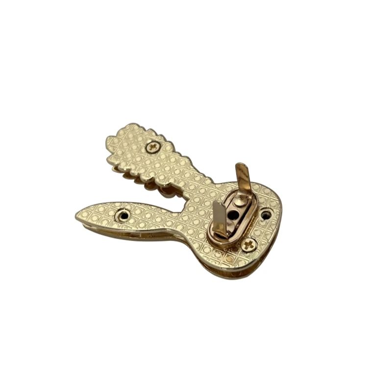 Cute Rabbit Shaped Turn Lock for Lady\'s Handbag Closure Twist Locks for DIY Bags Parts Hardware Accessories Zinc Alloy