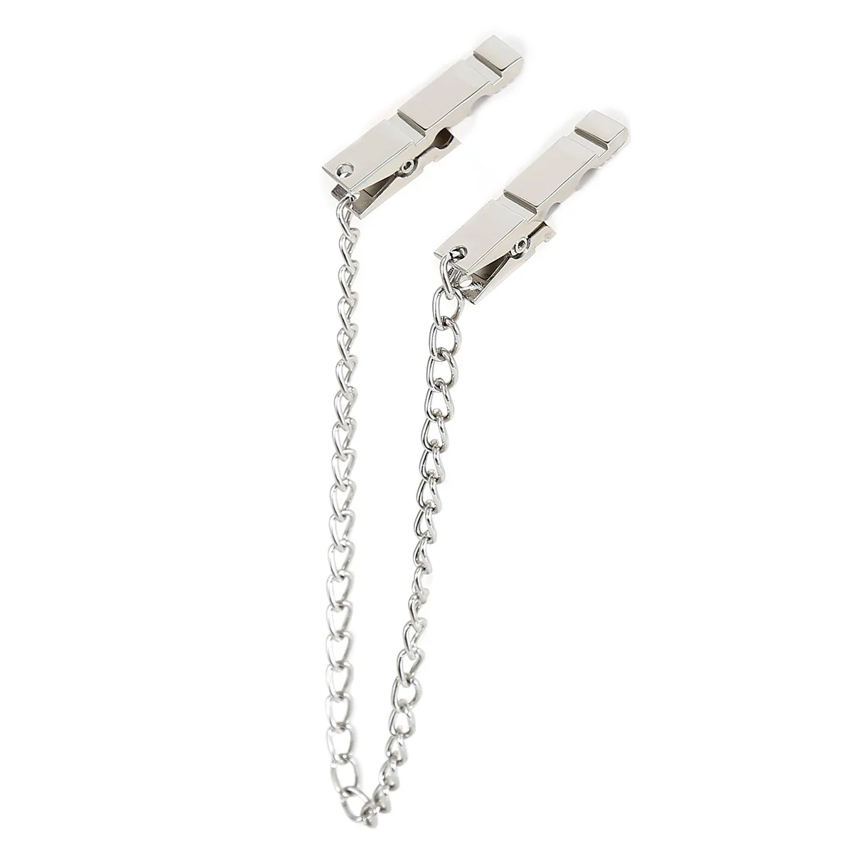 Abrazadera de pezón de Metal con cadena de Metal para mujer, para el pecho fetiche, Clips de labios, estimulación, masajeador Bdsm, Bondage,