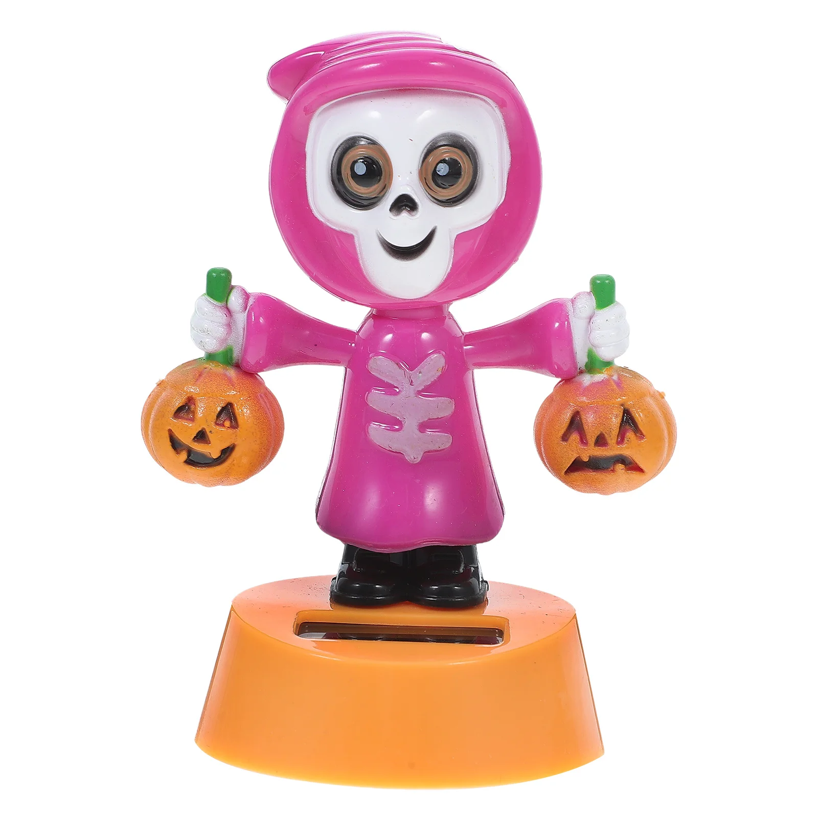 

Halloween Solar Dancing Decor Ghost Shape Figures Shaking Head Car Desktop Home Decor Plastic Material Powered By