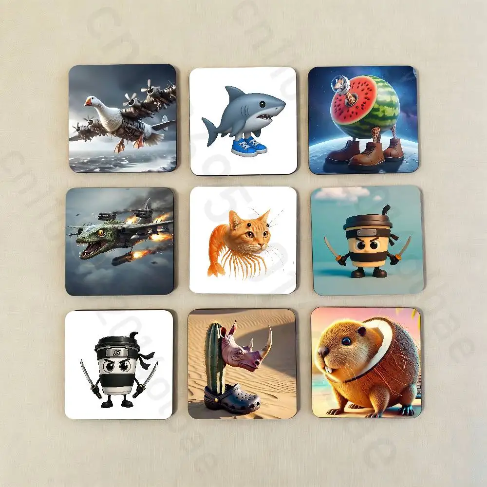 

Art B-Brainrot T-Tralalero Fridge Magnets Round Magnetic Refrigerator Decoration Memorial Gifts Wedding Favors