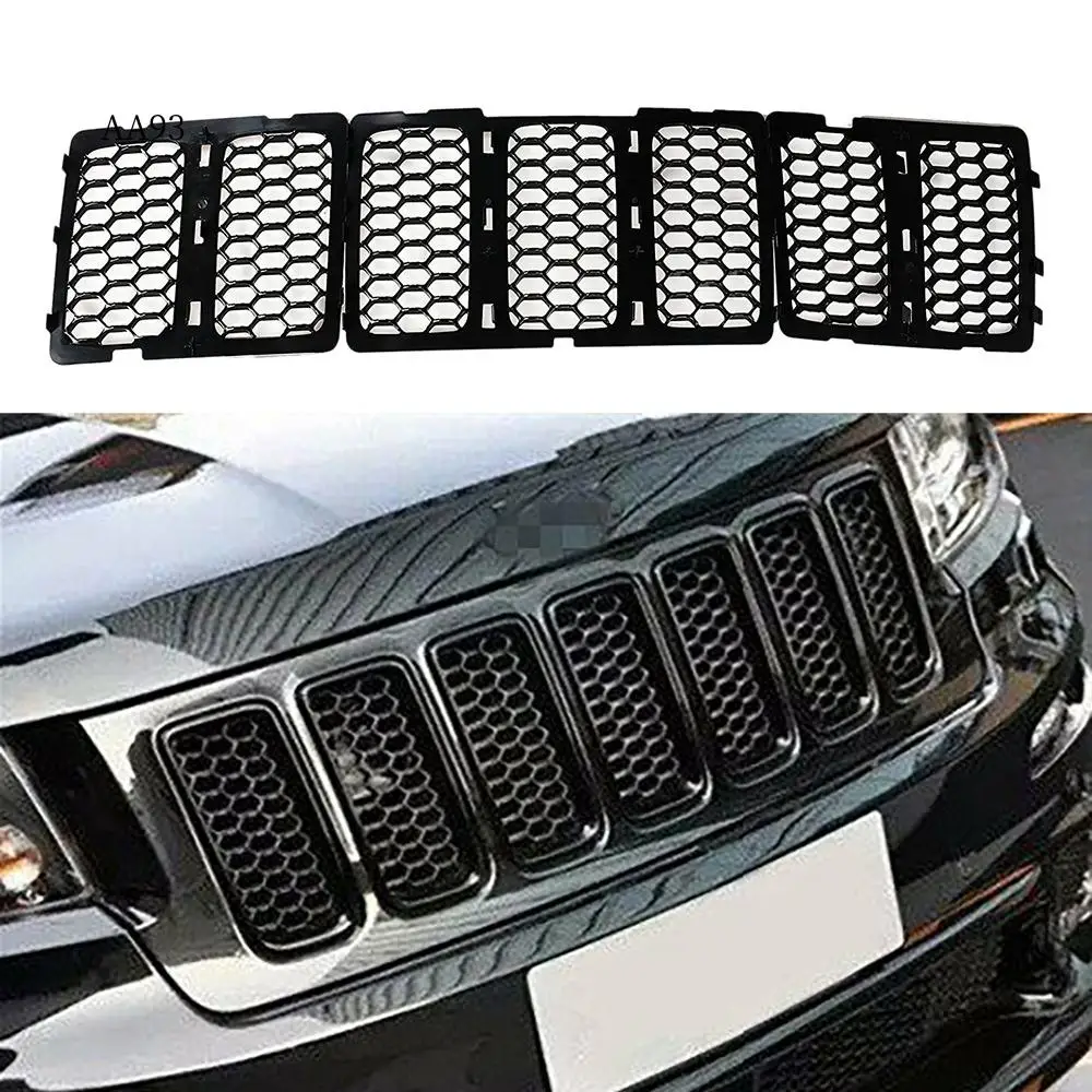 

AA-Car Black Front Grille Inserts Trim Mesh Kit For Jeep Grand Cherokee 2014-2016