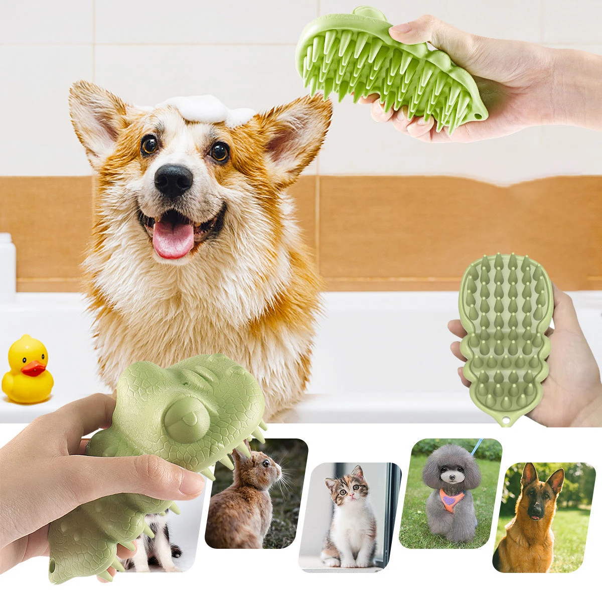 

Cat And Dog Grooming Combs Kitten Pet Bath Brush Grooming Supplies Pet Cleaning Accessories Supplies