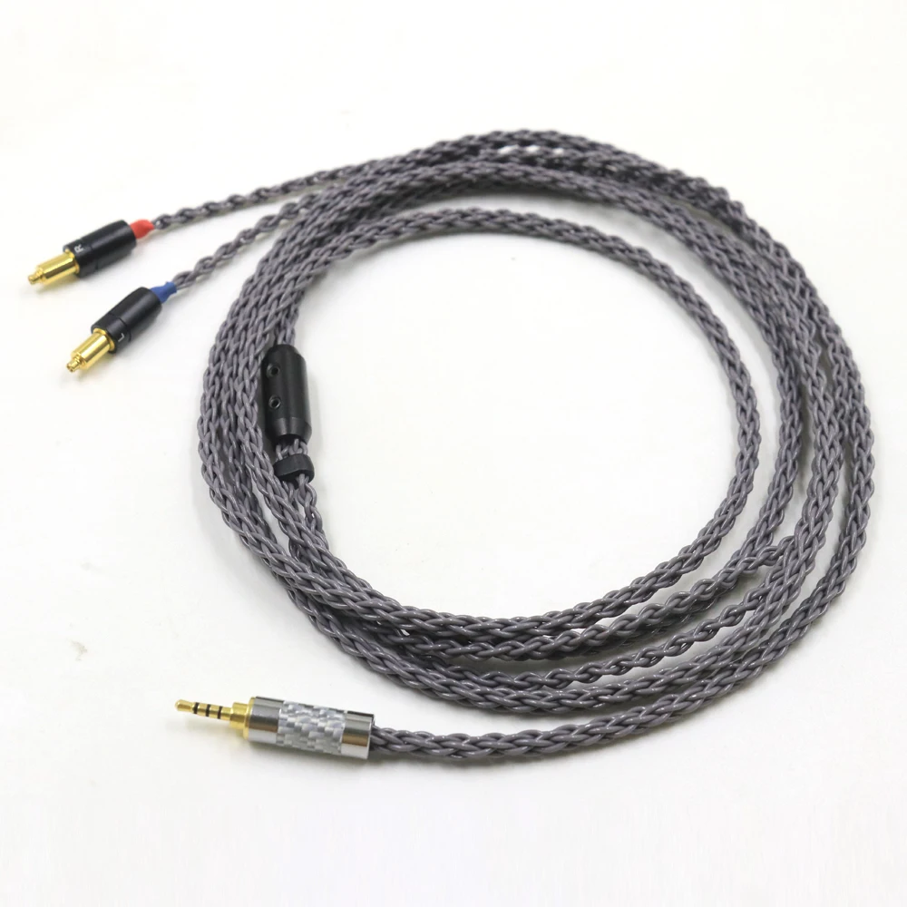 High Quality 2.5mm 4.4mm XLR 3.5mm 8 Core Silver Plated Earphone Cable For SRH1540 SRH1840 SRH1440