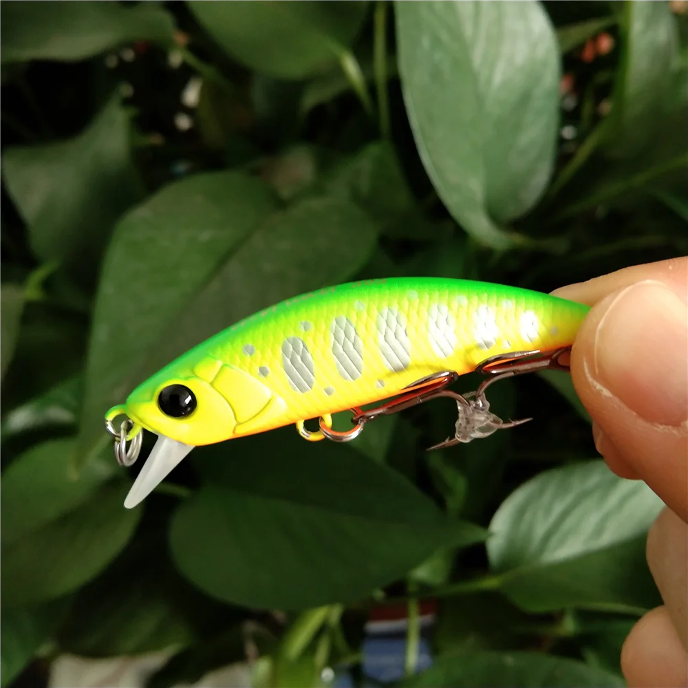 TSURINOYA 50S 50mm 5g Sinking Minnow Fishing Lure Intruder Trout Ajing Light Game Hard Baits 0.4-0.6cm Pik Bass Jerbaits