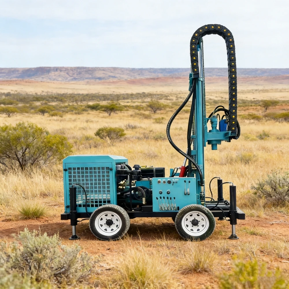 Crawler or Wheeled 300m Drilling Depth Hydraulic Drilling Rig Factory Customized Water Well Drilling Rig with Mud Pump for Sale