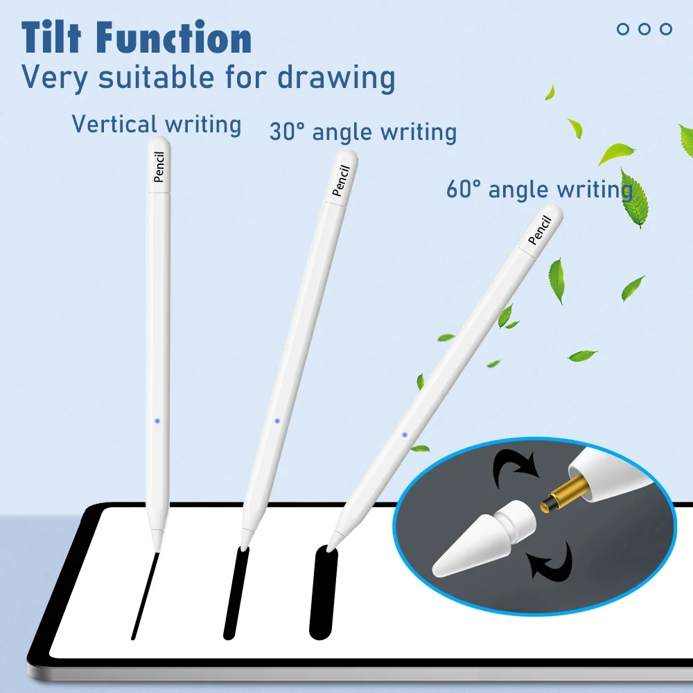 Imagem -04 - Caneta Stylus para Ipad Lápis Capacitor Pen Usb-c Porta de Carregamento Escondida Air5 Tablet Pro 9