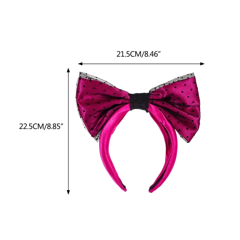 큰 활 머리띠 폴카 도트 Bowknot 귀 머리띠 여자 Bowknot 머리 후프 활 장식 패션 Bowknot Hairband