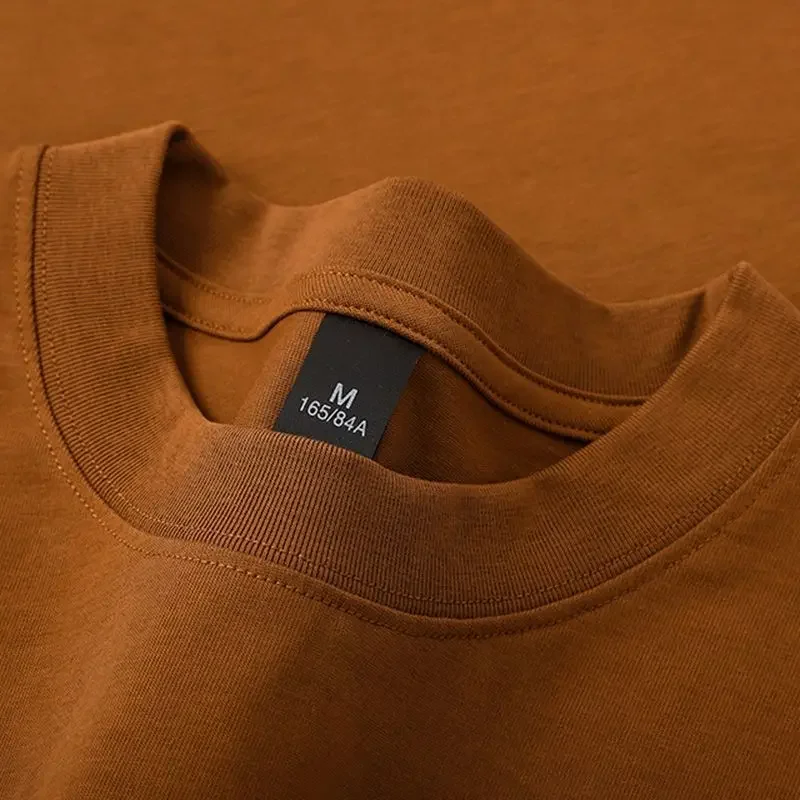 600grams 100% Cotton Men Oversized Heavyweight T Shirt Summer Women Short Sleeve Top Casual Men's Tees image 3