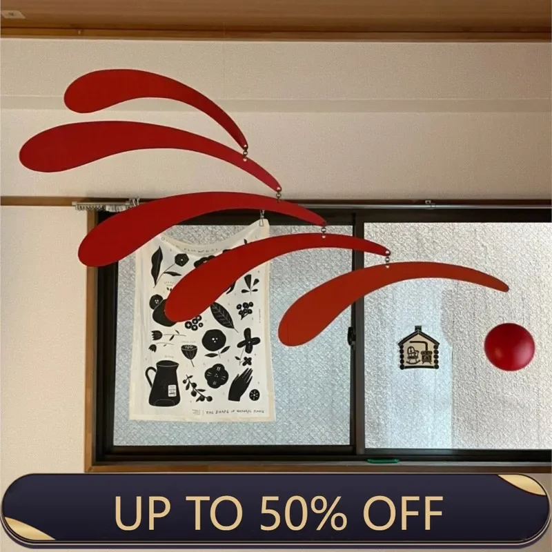 Museum's Same Aerial Dynamic Art Installation Medieval Style Ornaments Feather Style Chime Danish Balance Pendant
