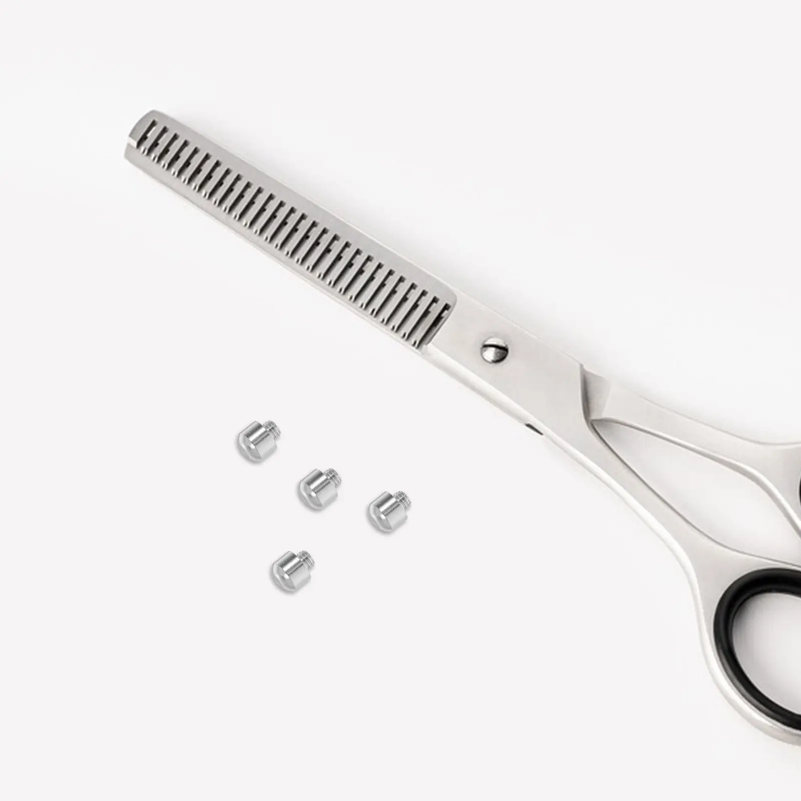 

8Pcs Metal Scissor Bumpers Silencing Tools for Hair Shears Reduced Noise Professional Barber Grooming Accessories