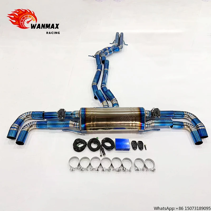 Performance Titanium Exhaust for  RSQ8 4.0T V8 Blue Burnt Pipes with Electronic Valve Improves Throttle & Sport Sound