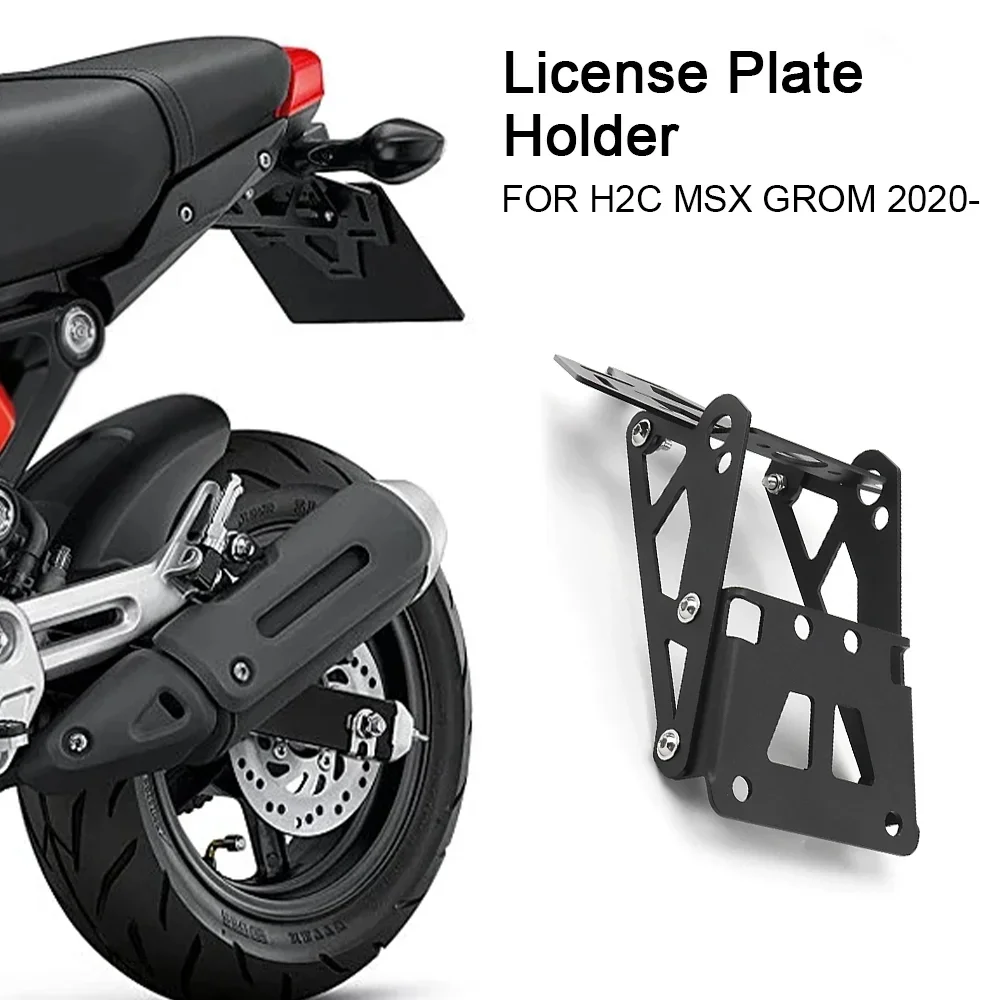 

New Motorcycle Accessories H2C MSX GROM License Plate Holder LED Lights Turn Signal For HONDA H2C Msx Grom 2020 2021 2022