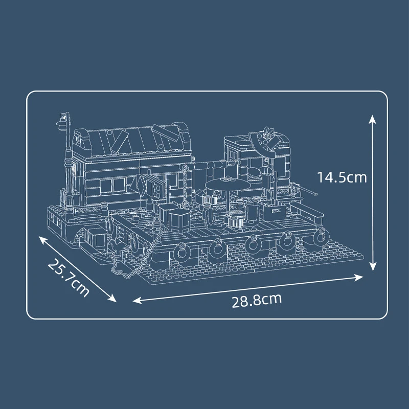 Creative Architecture Set Loading Dock Building Blocks Educational Assembly Display Gift for Boys Girls Collection