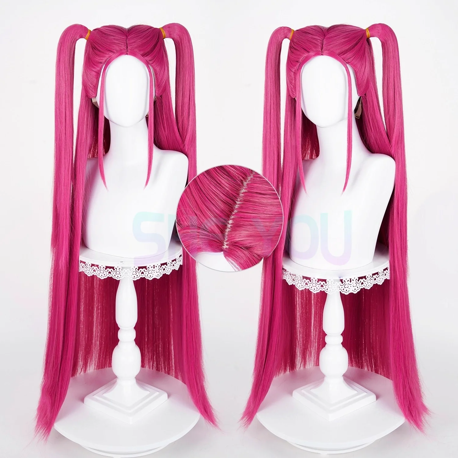 Rumi Mira Zoey Cosplay Wig Women Girls Halloween Party Role Playing Wigs Heat Resistant Synthetic Hair + Wig Cap