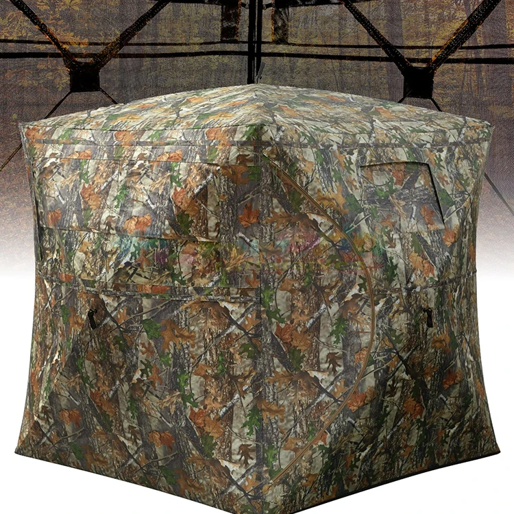 Pop Up Camouflage Wind Resistant Waterproof Multi Layers Outdoor Ground Shelter
