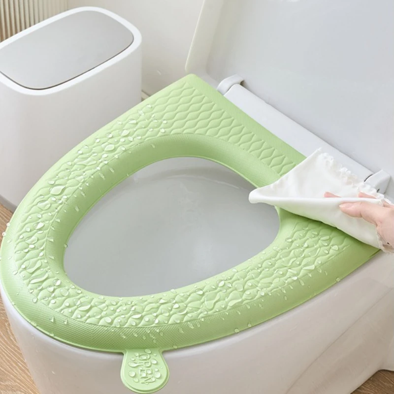 

Водонепроницаемый чехол на сиденье для унитаза из ЭВА для детей, универсальный нескользящий мягкий чехол, однотонный, моющийся, легко чистится, комфорт для домашнего использования
