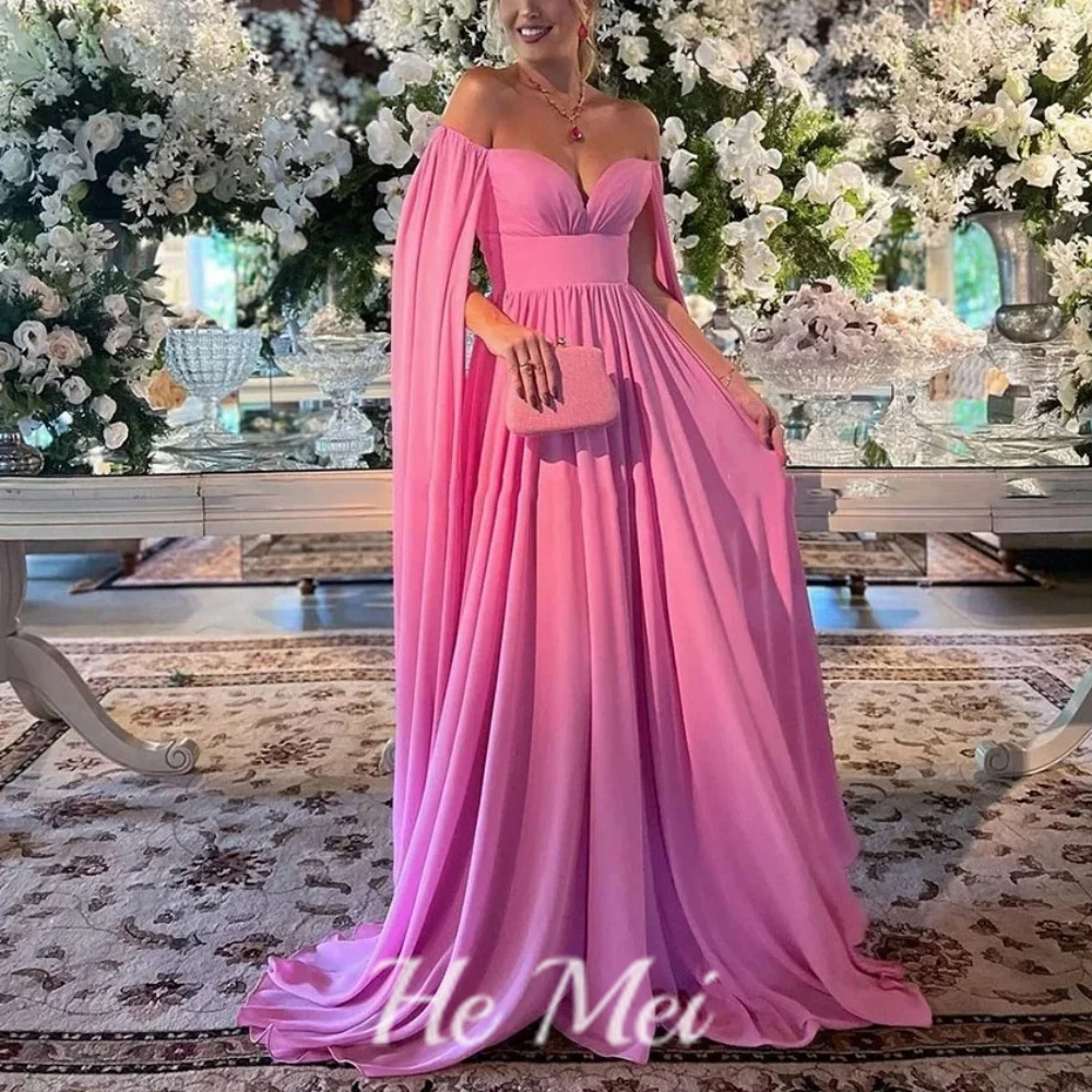 Elegant Prom Dress For Women Sweetheart Neck Off The Shoulder Evening Gowns A Line Floor Length Party Dresses فساتين سهرة