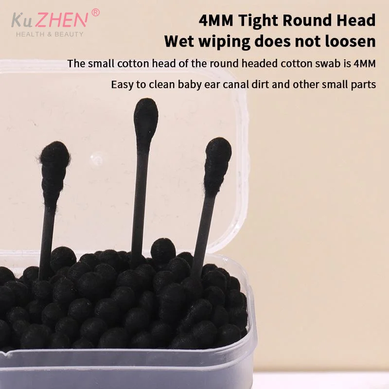 100 قطعة/صندوق مزدوج الرأس ماصة أعواد قطنية عصا الأذن ملعقة الأذن ماكياج نظيف مانيكير مسحات القطن أدوات تنظيف المتاح