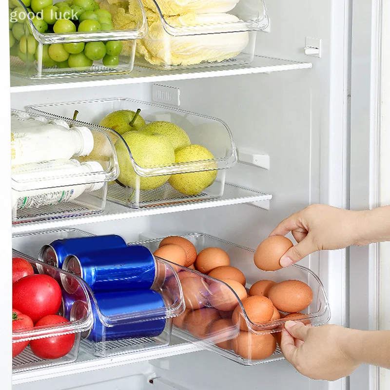 1PC Refrigerator Storage Box Fresh-keeping Box Household Vegetable Fruit And Egg Drawer Refrigerator Organizer Box