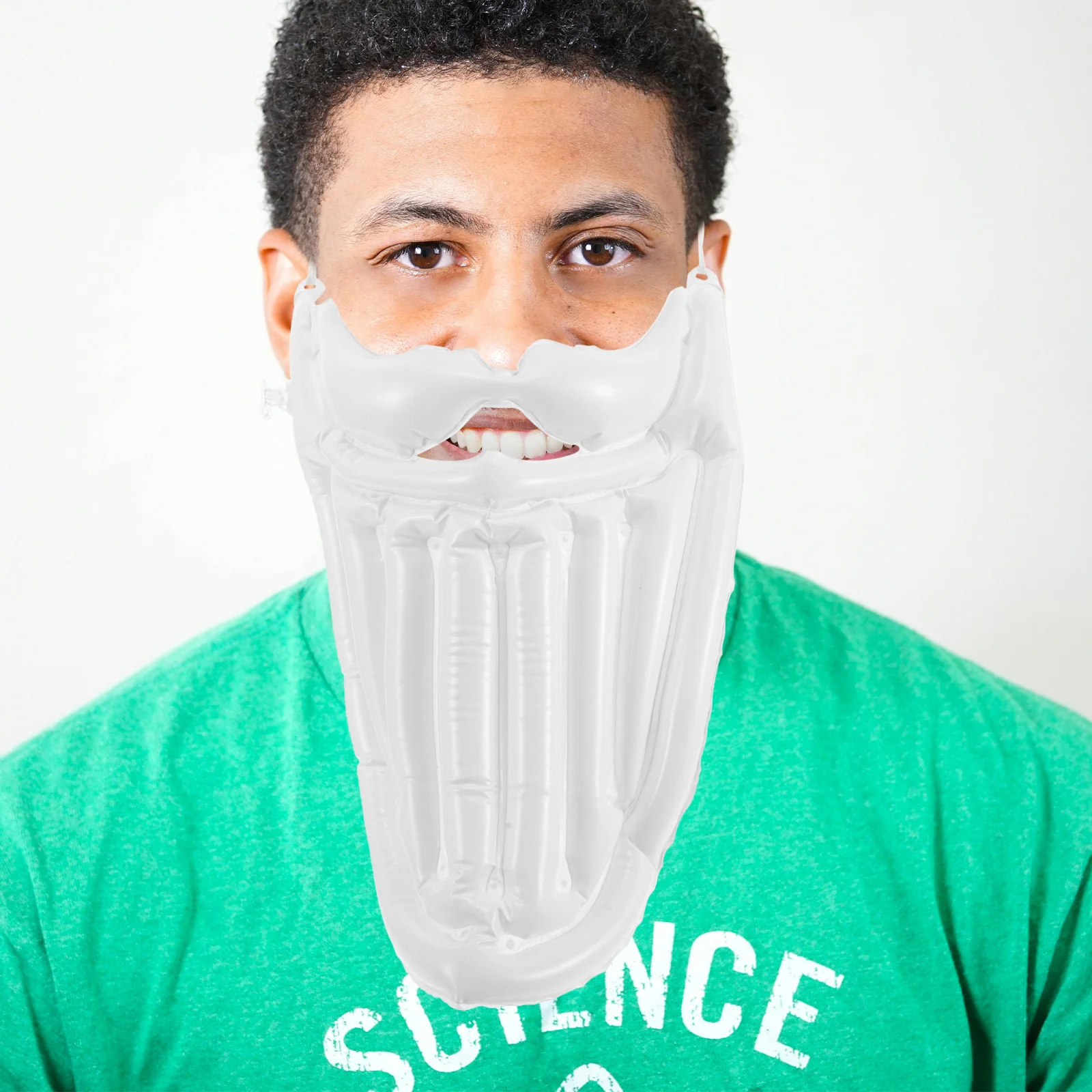 ชุดคอสเพลย์หนวดเคราสีขาวแบบเป่าลม สมจริง ยาว สำหรับซานตาคลอส งานปาร์ตี้คริสต์มาส ผู้ใหญ่ วัยรุ่น ฮาโลวีน