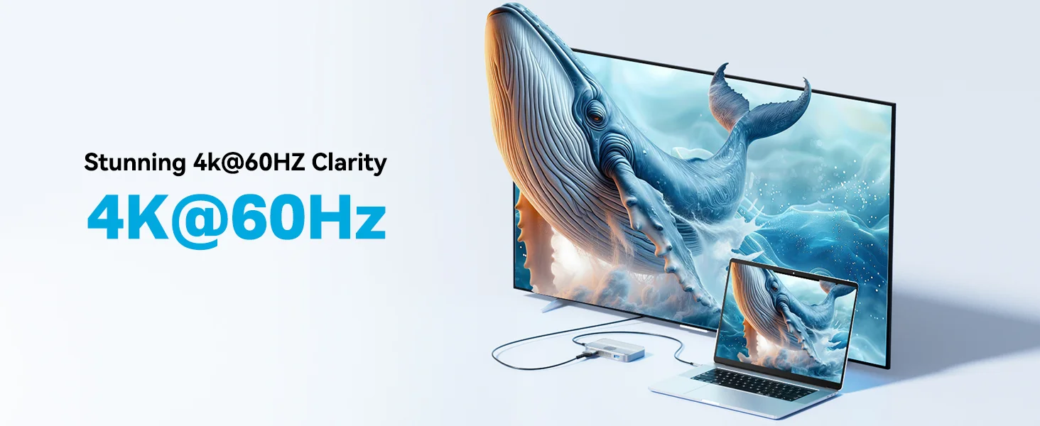 Acasis Magnetische USB-C-Dockingstation M.2 NVMe SSD-Gehäuse mit Lüfter 4K HDMI 100W PD-Unterstützung SSD 2230/42/60/80mm iPhone16 17 – Detail 5