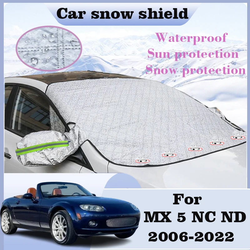 

Car Sunshades For Mazda MX 5 Miata Roadster NC ND 2006-2022 2017 Snow Cover Sun Visor Windshield Covers Sunshade Car Accessories