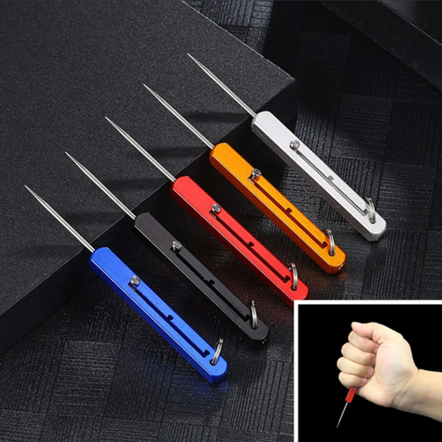 Telescopic Tooth Pick Titanium Alloy Integrated Toothpick Gift Pendant Portable Convenient Adjustment Multi-function Fruit Picks