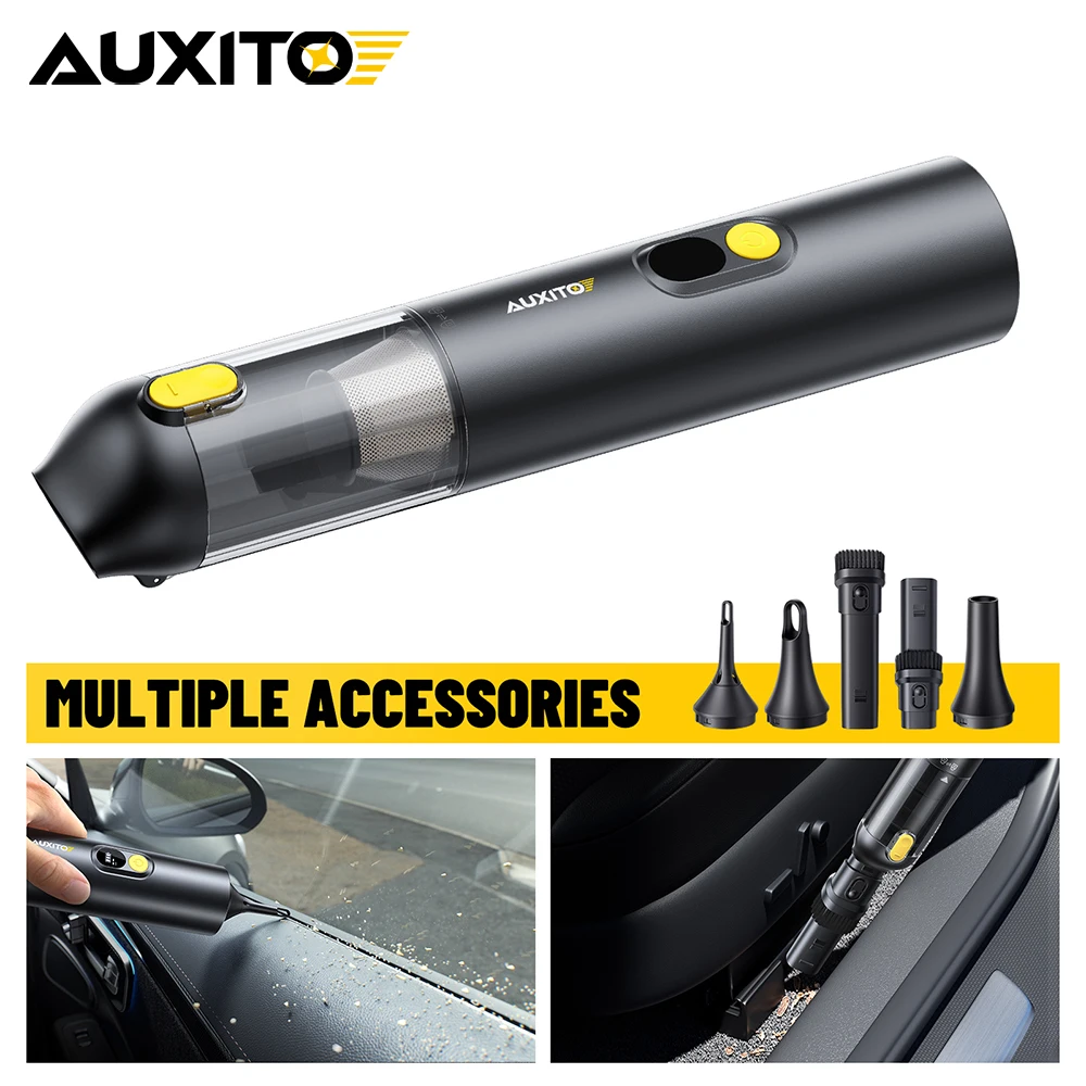 

AUXITO Car Vacuum Cleaner Mini Portable Handheld Vacuum Cleaner 14000PA Powerful Suction Blow & Vacuum 4 in 1 For Home & Car