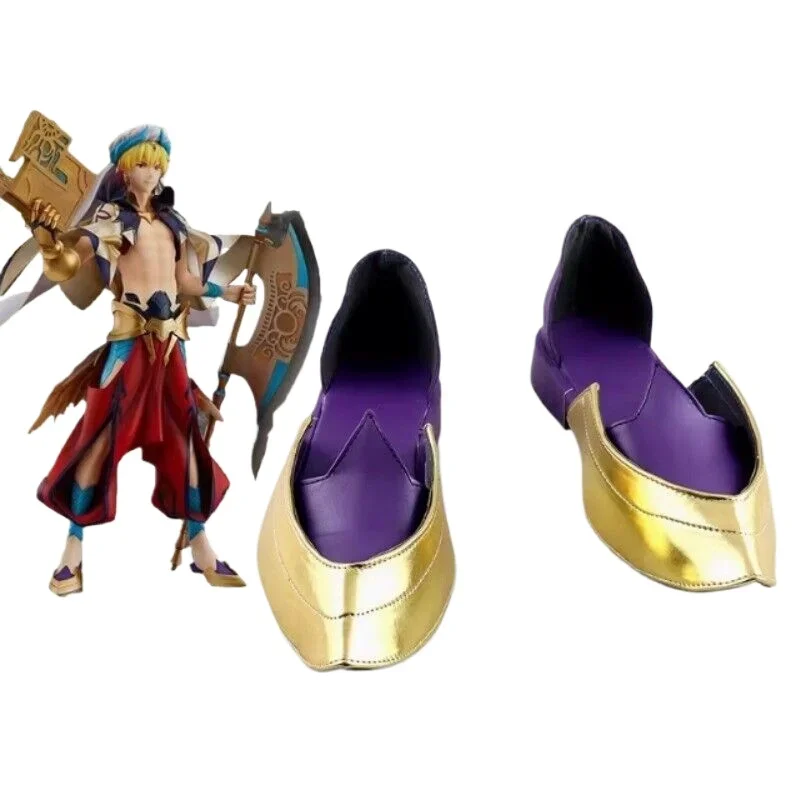 

Game Anime Fate Grand Order Caster Gilgamesh Boots Cosplay Shoes Custom Made