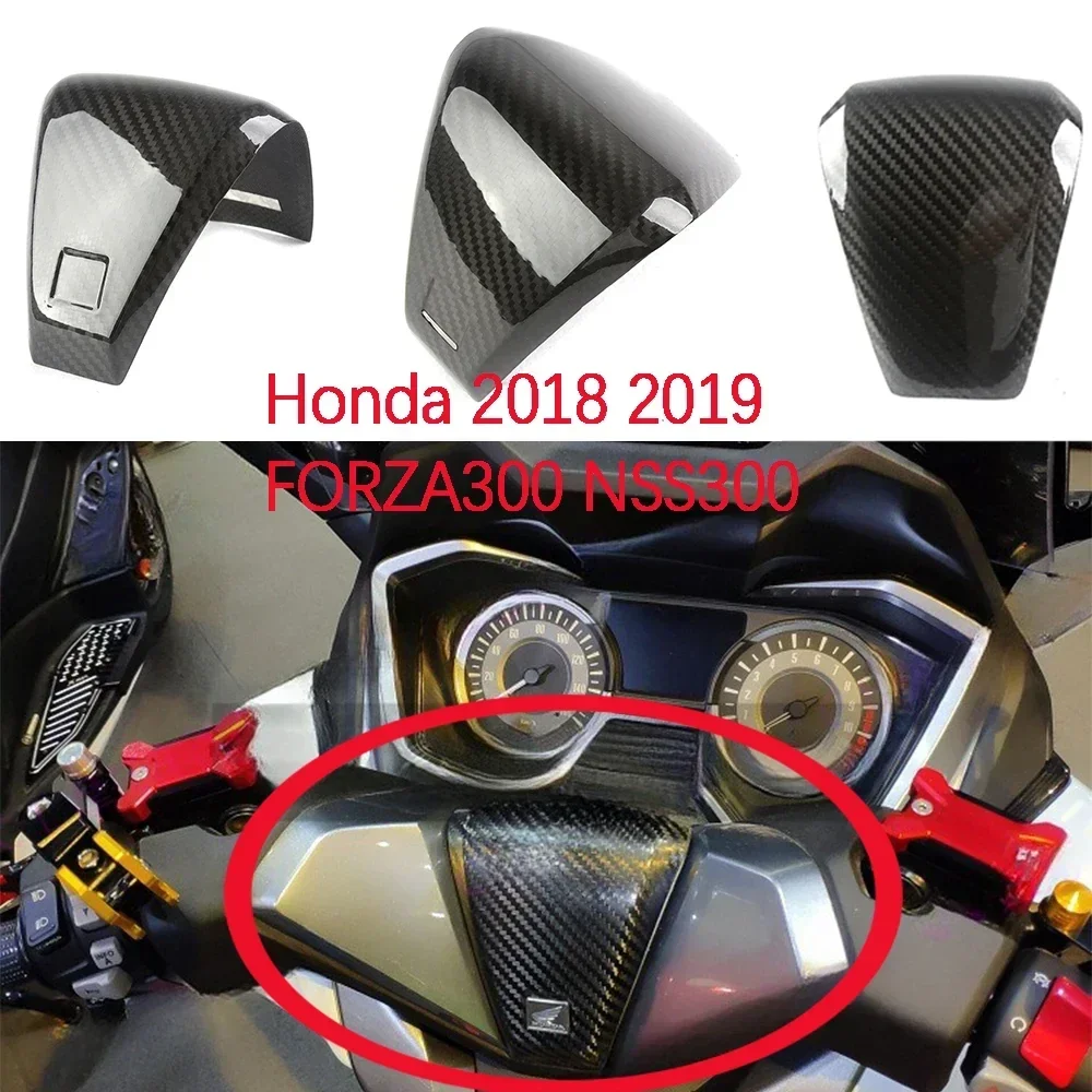 

For Honda Forza300 NSS300 2018-2019 Carbon fiber modified steering hood faucet cover Protective stickers