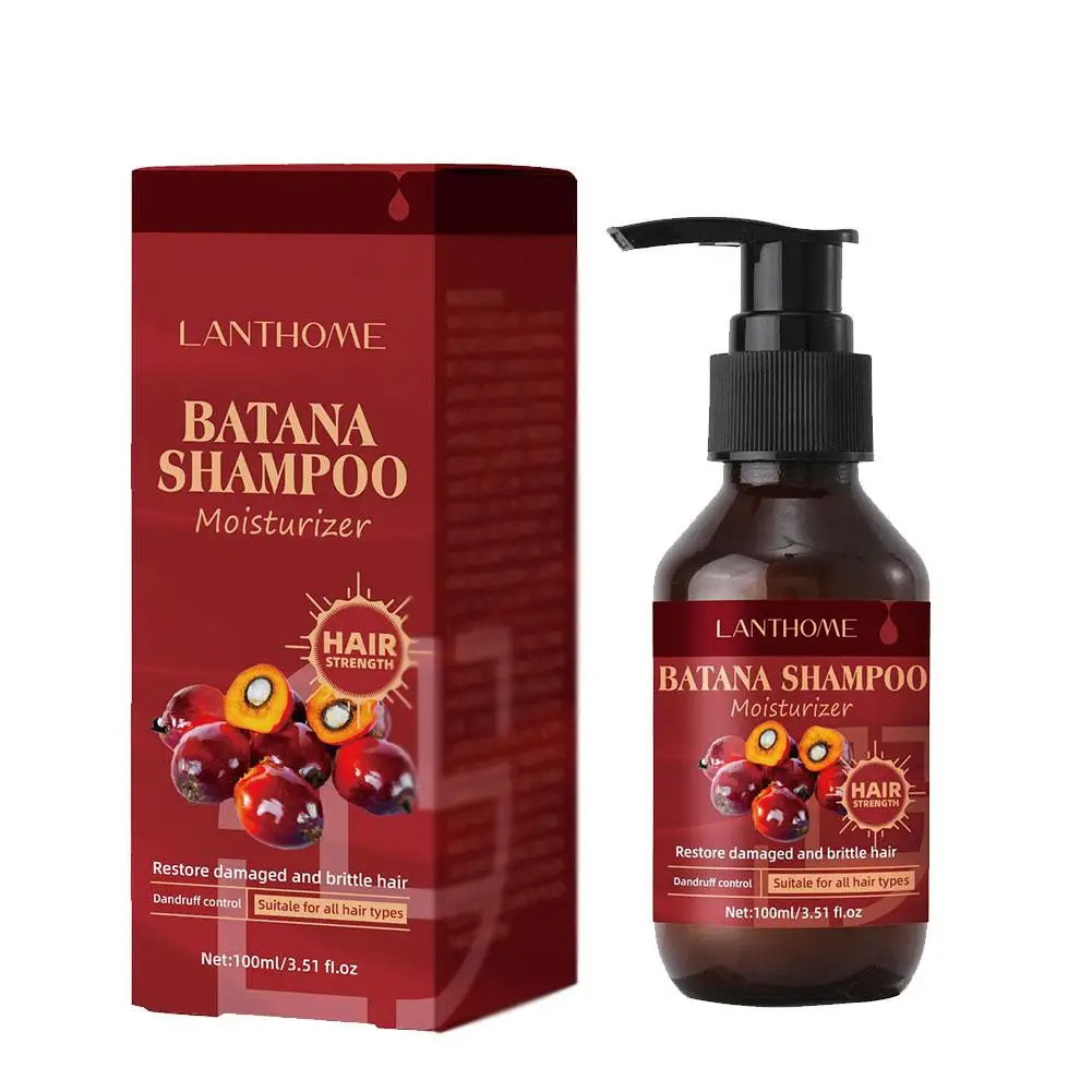 Batana Shampoo Hidratante, Restaurar cabelos danificados e quebradiços, Suitale para todos os tipos de cabelo, 100ml, 3.51fl.oz, V6u4