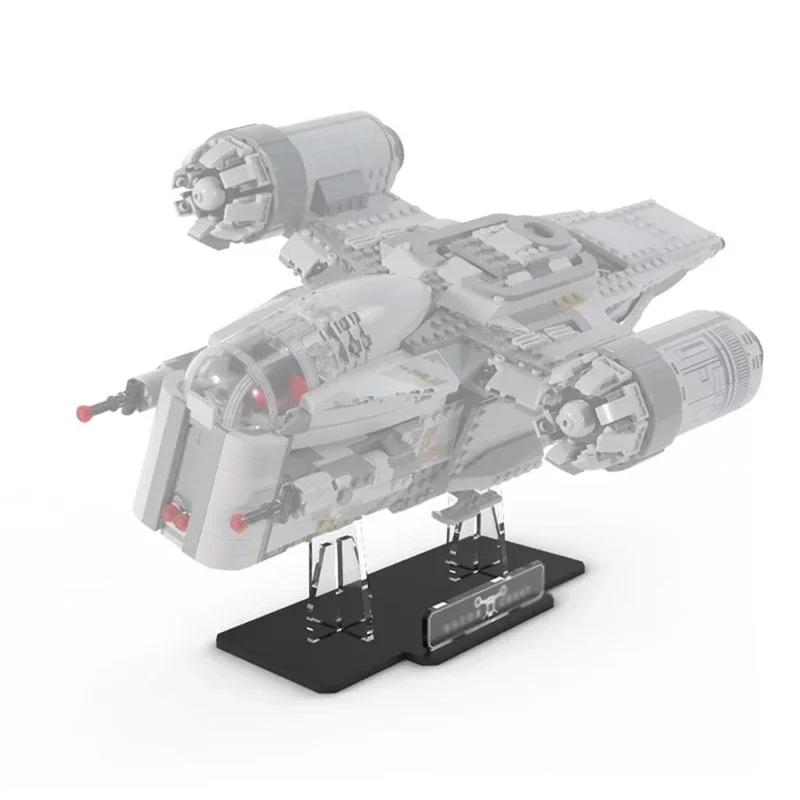 Clear Display Stand for Lego Razor Crest 75292, 5MM Acrylic Stand for Lego 75292 (No Model Set Included)