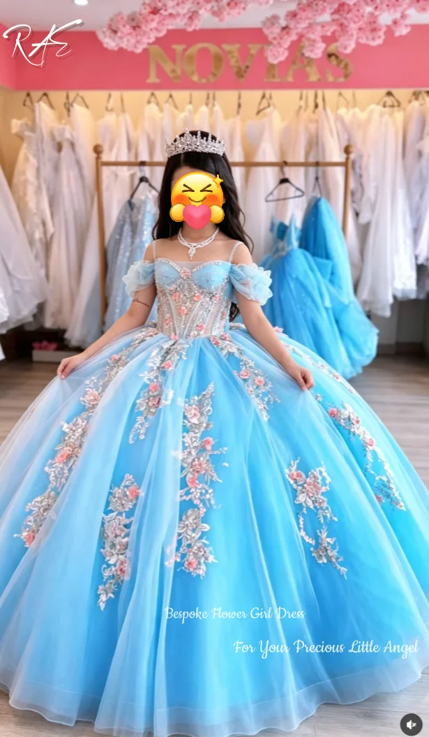 off-shoulder-flower-girl-dress-spaghetti-straps-puff-sleeve-pink-3d-floral-rhinestone-wedding-pageant-formal-gowns-customized
