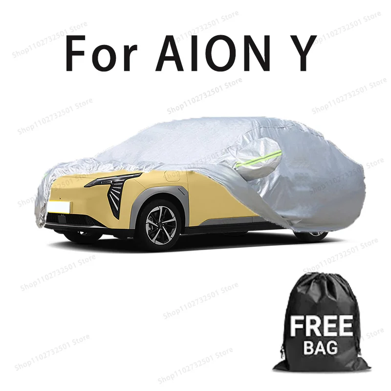 

For AION Y Car Cover Full Covers with Reflective Strip Dustproof UV Scratch-Resistant Sunscreen Protective cover