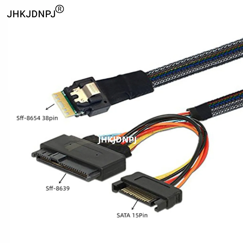 SFF-8654 4i 38Pin to SFF-8639 U.2 SSD Adapter Data Cable for P3600 P3700 U2 NVME SSD