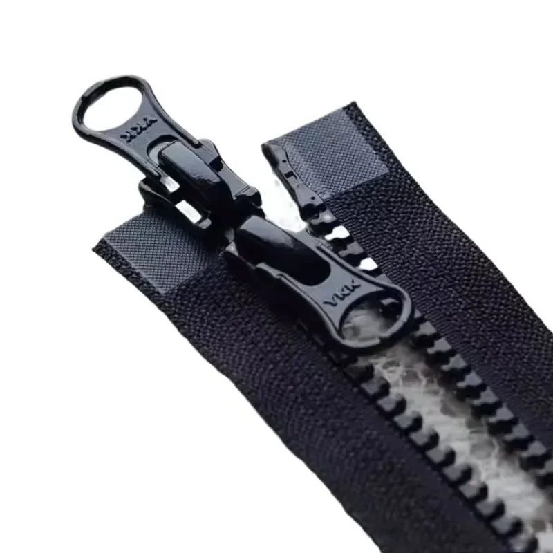 

2pcs/Lot 5# 60 to 80cm Resin Ykk Zipper Black Coffee Blue Off White Red Double Open Jacket Two-way Fastener Sewing Accessory