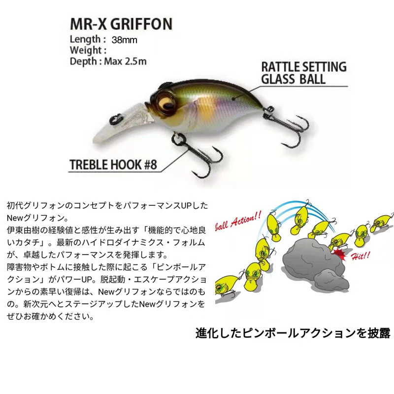 EVLUREEV-Mini Crankbait Fishing Lure, Artificial Hard Crankbait, Bass Fishing Wobbler, Japan Topwater Minnow Fish Lures,38mm, 6g