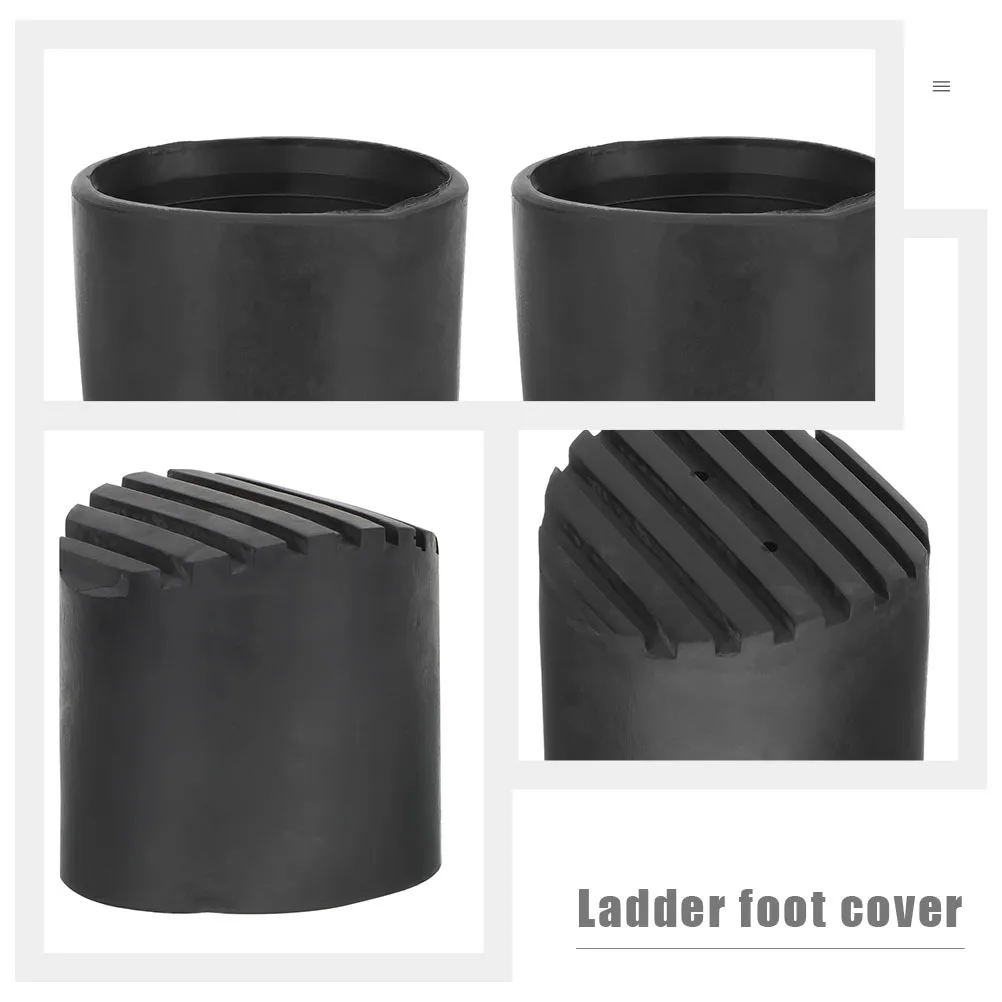 4 قطعة غطاء للقدم عدم الانزلاق دواسة مطاطية مقاومة للاهتراء سلم قدم حامي لتمديد سلم قابل للسحب الدرج المنزل