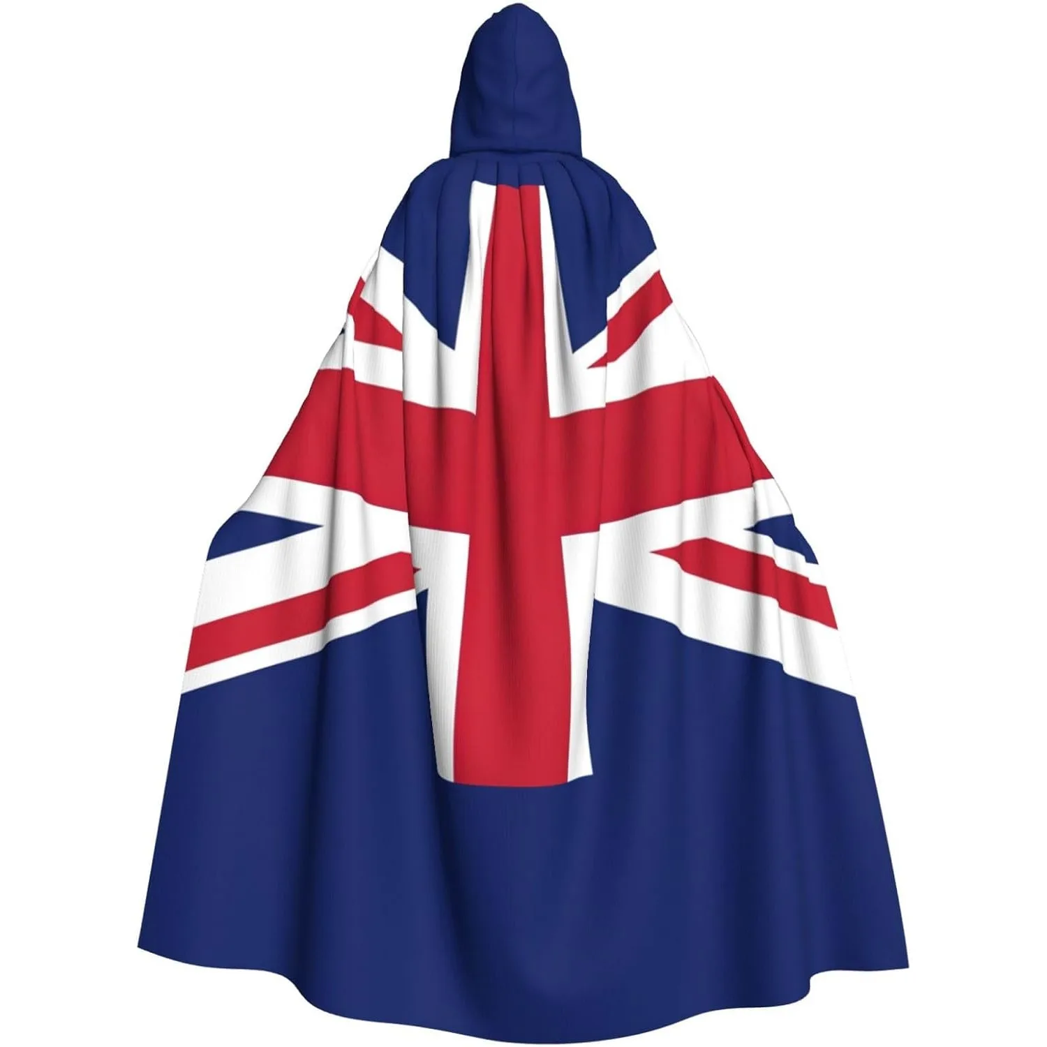 

Накидка с капюшоном и принтом флага Великобритании для взрослых, карнавальная фестивальная накидка, халат для косплея, костюм для вечеринки, готический карнавал